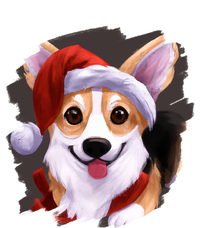 Corgi Dog Wearing Santa Claus Hat Cute Funny Christmas Corgi Gift Valucap Bio-Washed Visor