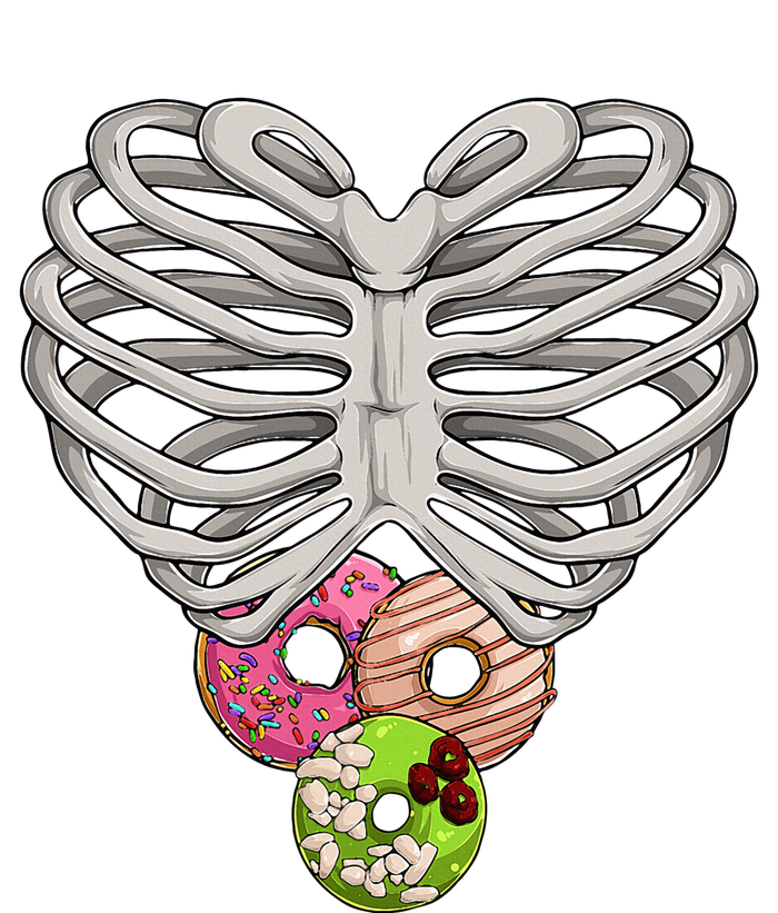 Scary Skeleton Halloween Skull Rib Cage Donuts Sweatshirt