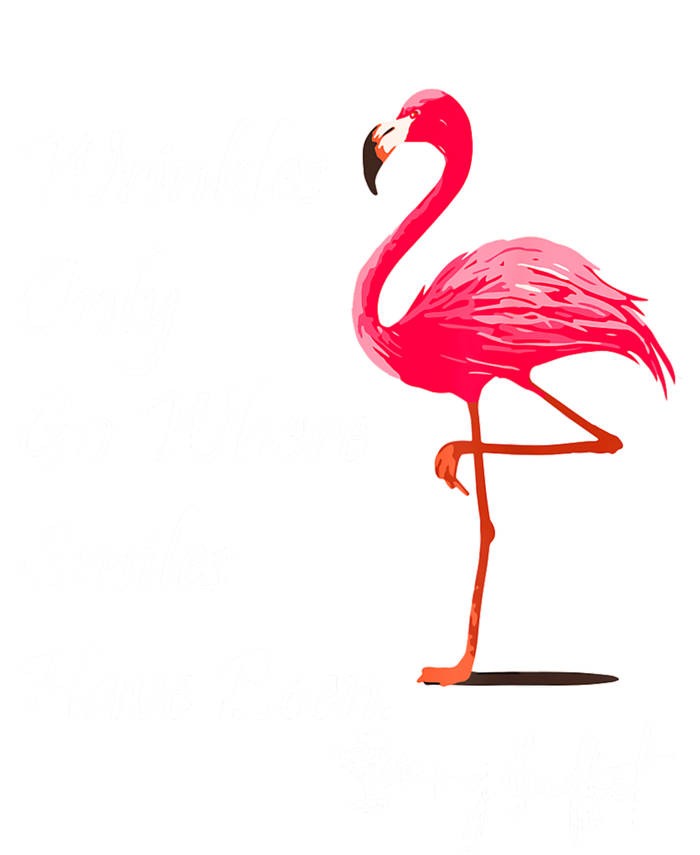 Wrinkles Only Go Where Smiles Have Been Flamingo Funny Women's Perfect Tri Tunic Long Sleeve Shirt