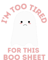 Too Tired for This Boo Sheet Funny Ghost Halloween Sweatshirt Cinch Pack Bag