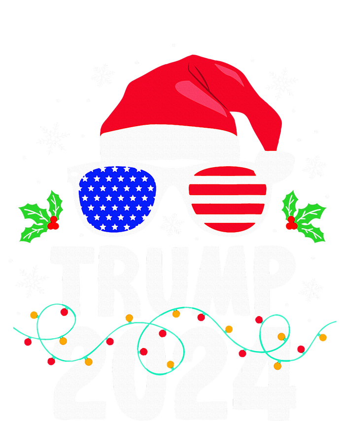 Trump 2024 Santa Hat Xmas Lights Christmas Funny T-Shirt