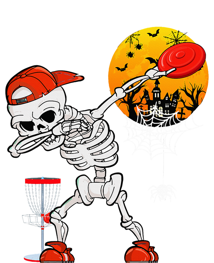 Dabbing Skeleton Playing Disc Golf Halloween Player Coach 16 in Basic Backpack