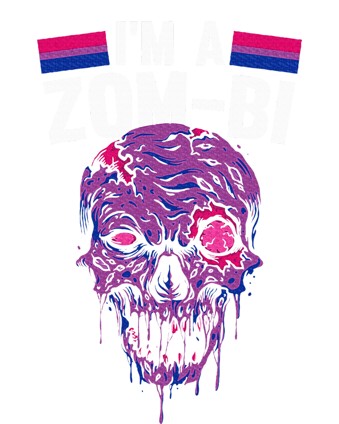 Bisexual Zombie Lazy Halloween Costume Funny Bi Pride LGBT Q Women's Crop Top Tee