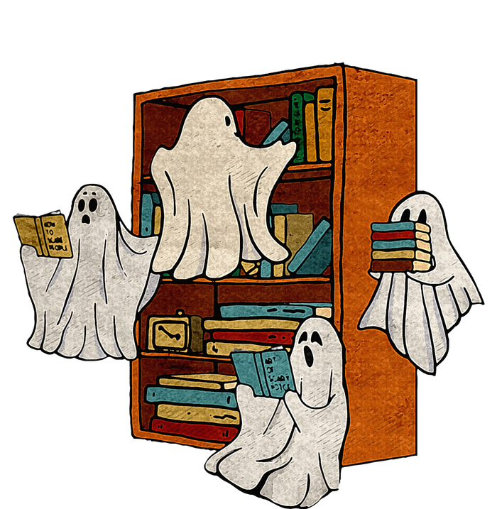 Boo Books Ghost Librarian Halloween Teacher Reading Lover Striped Beanie with Solid Band