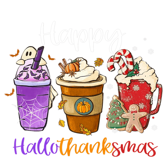 Happy Hallothanksmas Coffee Latte Halloween Thanksgiving T-Shirt