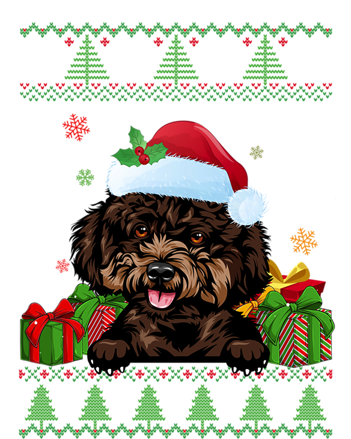 Dog Lovers Cute Poodle Santa Hat Ugly Christmas Sweater Gift Long Sleeve Shirt