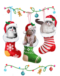 Festive Feline Friends Cats In Christmas Sock Pajama Set Gift Kids Long Sleeve Shirt