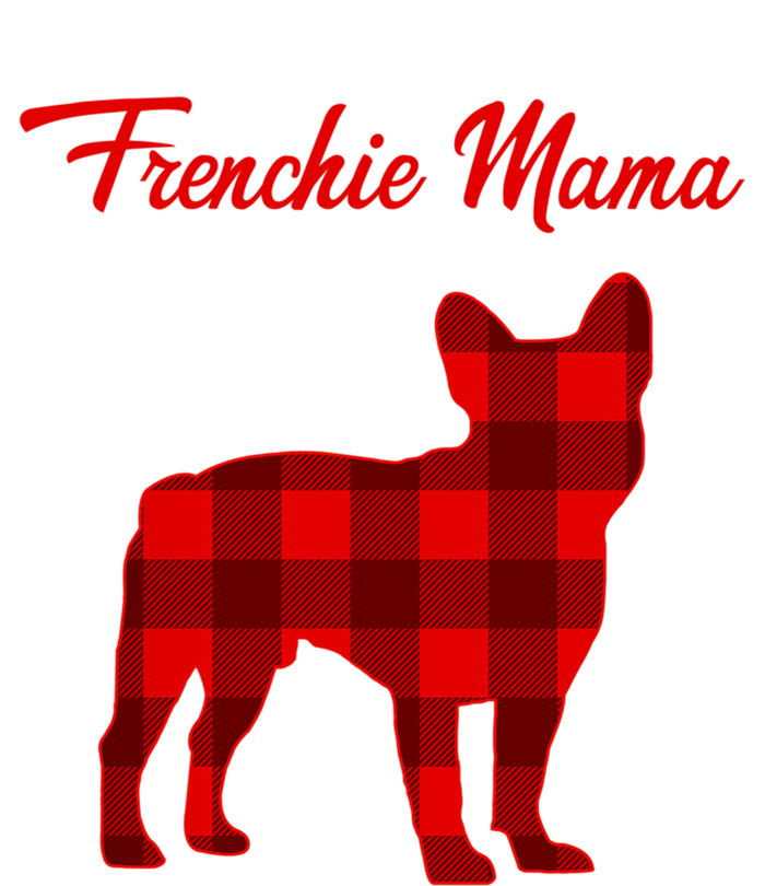 Frenchie Bull Dog Mama Christmas Plaid Gift Striped Beanie with Solid Band