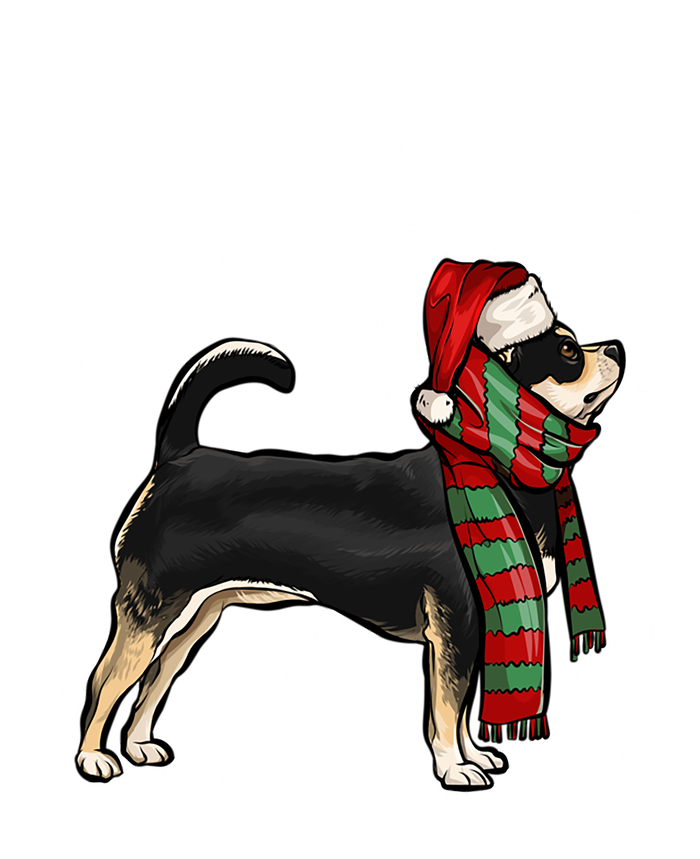 Merry Christmas Ornat Black Chihuahua Xmas Santa Gift Tall Sweatshirt