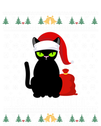 Black Cat Santa Hat I Do What I Want Ugly Christmas Sweater Gift T-Shirt