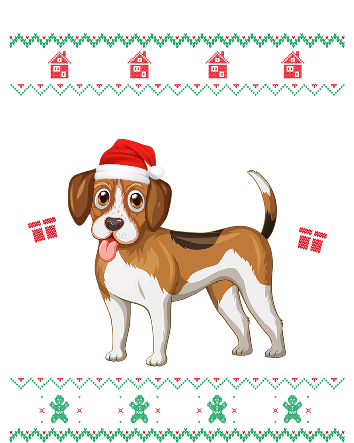 Funny Ugly Xmas Sweater Style Matching Beagle Dog Christmas Gift T-Shirt