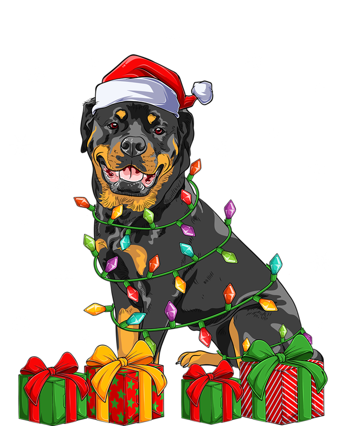 Funny Xmas Lighting Matching Santa Hat Rottweiler Christmas Meaningful Gift Magnet