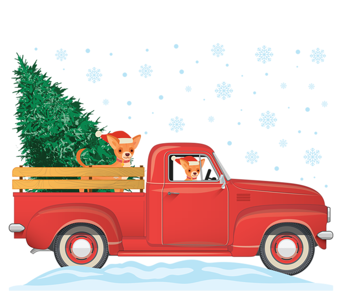 Chihuahua Christmas Tree Truck Vintage Christmas Truck Gift Women's T-Shirt