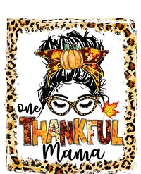 One Thankful Mama Messy Bun Fall Cute Thanksgiving Cool Gift Mesh Reversible Basketball Jersey Tank