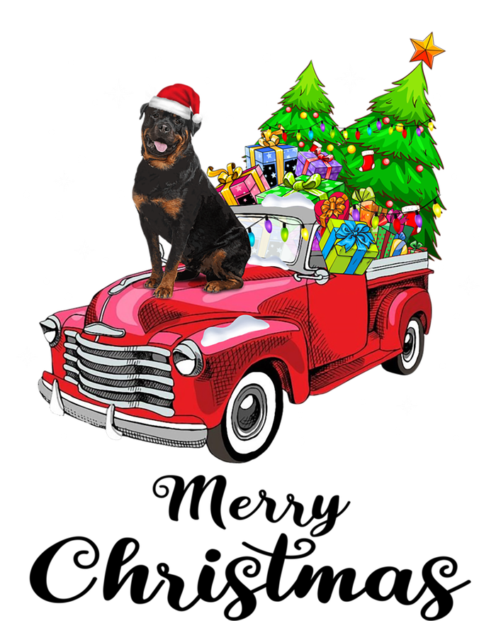 Rottweiler Ride Red Truck Christmas Pajama Gift Premium T-Shirt