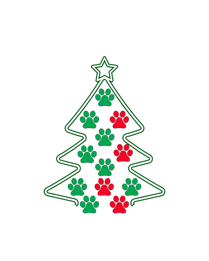 Christmas Tree Paw Adopt A Cat Pet Adoption Rescue Quote Gift T-Shirt