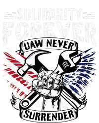 USA Solidarity Forever UAW Never Surrender Union Strong Women's Tri-Blend 3/4-Sleeve Raglan Shirt