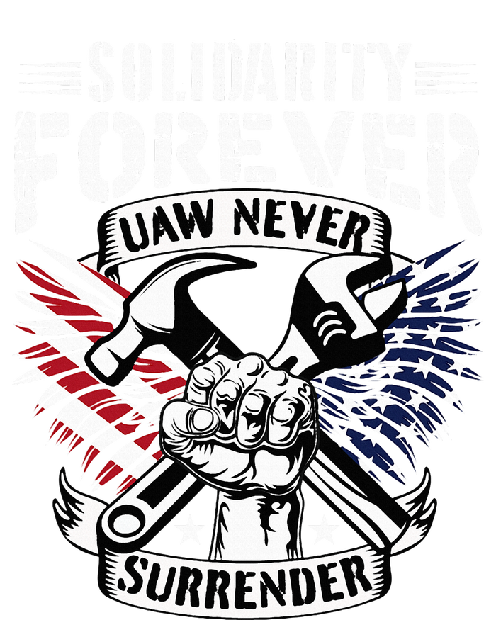 USA Solidarity Forever UAW Never Surrender Union Strong Women's Tri-Blend 3/4-Sleeve Raglan Shirt