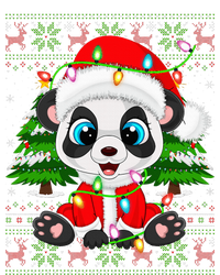 Panda Lover Xmas Lights Ugly Santa Panda Christmas Womens California Wash Sweatshirt