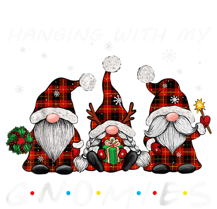 Hanging With Gnomies Gnome Christmas Xmas Buffalo Plaid Red Tank Top