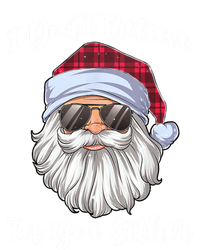 I Dont Believe In You Either Christmas Santa Sunglasses Gift Striped Beanie with Solid Band