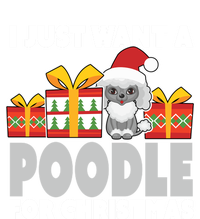 I Just Want A Poodle For Christmas Cute Poodle Christmas Great Gift T-Shirt