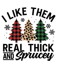 I Like Them Thick And Sprucey Xmas Plaid Leopard Christmas Great Gift T-Shirt