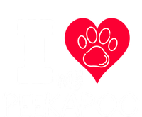 I Love My Peekapoo I Heart My Peekapoo Pekingese Poodle Mix Cool Gift Women's Long Sleeve Flannel Pajama Set 