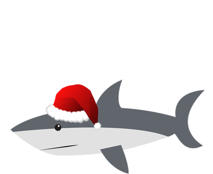 Jaw La La La La Christmas Shark Wearing Santa Hat Image Cool Gift T-Shirt