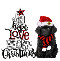 Joy Hope Love Peace Christmas Black Toy Poodle 2020 Funny Gift Women's V-Neck T-Shirt