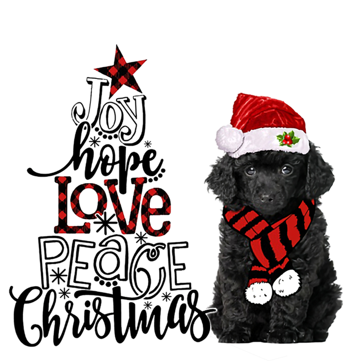 Joy Hope Love Peace Christmas Black Toy Poodle 2020 Funny Gift Women's V-Neck T-Shirt