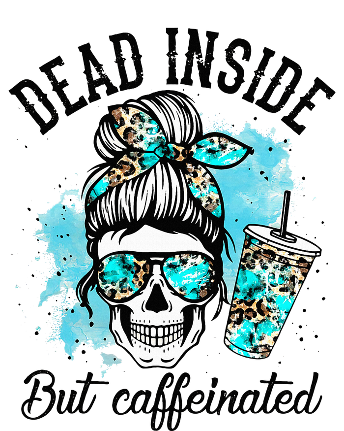 Dead Inside But Caffeinated Skeleton Skull Coffee Lover  Ladies Essential Tank