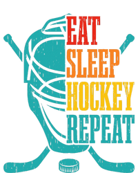 Eat Sleep Hockey Repeat Funny Hockey Player Sustainable Knit Beanie