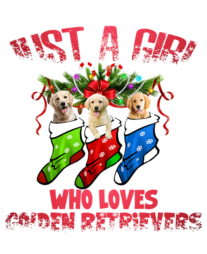 Just A Who Loves Golden Retrievers And Christmas Cool Gift Premium T-Shirt