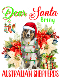 Just Bring Australian Shepherds Christmas Flowers Santa Dog Gift T-Shirt