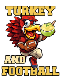 Thanksgiving Turkey And Football Season Funny Turkey Dinner Gift Sweatshirt