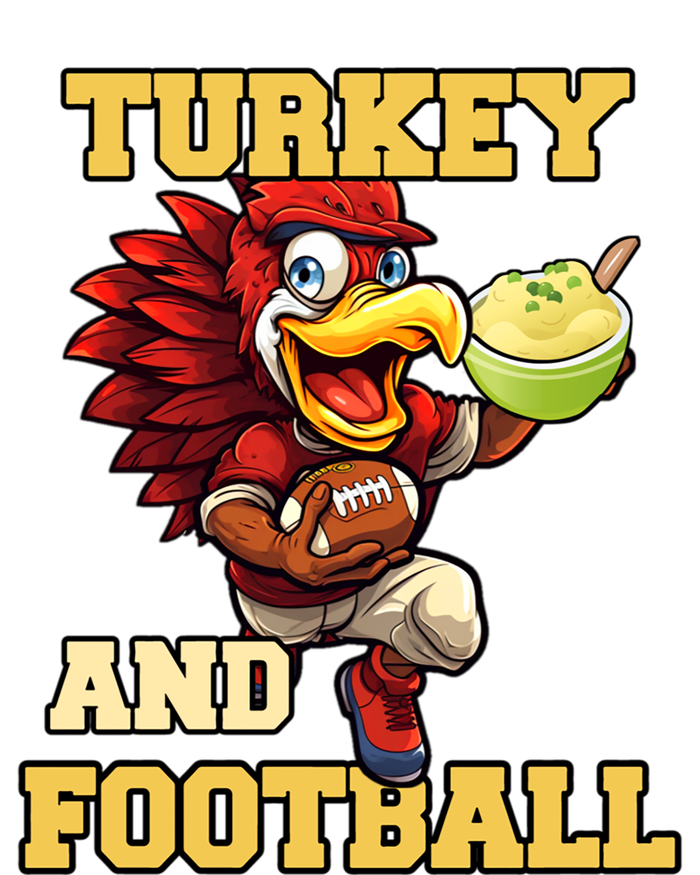 Thanksgiving Turkey And Football Season Funny Turkey Dinner Gift Sweatshirt