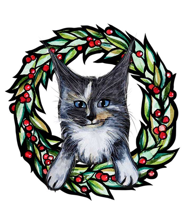 Maine Coon Dilute Calico Cat Christmas Funny Gift T-Shirt