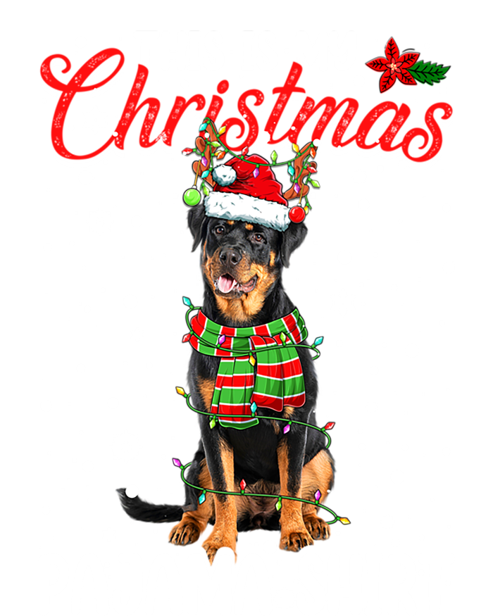 This Is My Christmas Pajama Cute Rottweiler Dog Santa Xmas Funny Gift USA-Made Snowflake Beanie