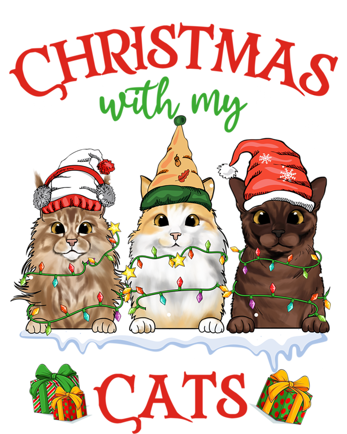 Merry And Bright With Cats Christmas With My Cats Meaningful Gift Sweatshirt