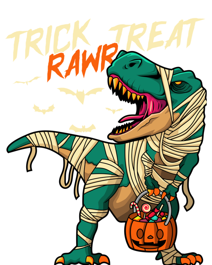 Trick Rawr Treat T Rex Dinosaur Mummy Boy Funny Halloween Daily Commute Backpack