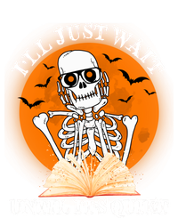 Ill Just Wait Until Its Quiet Halloween Skeleton Teacher Women's Tri-Blend 3/4-Sleeve Raglan Shirt