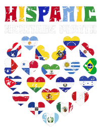 Happy National Hispanic Heritage Month Countries Flags Heart Insulated Varsity Jacket