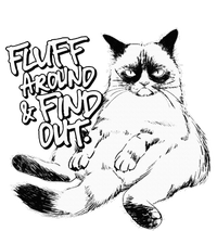 Funny F.luff Around And Find Out Grumpy K.itty Sarcastic Cat V-Neck T-Shirt