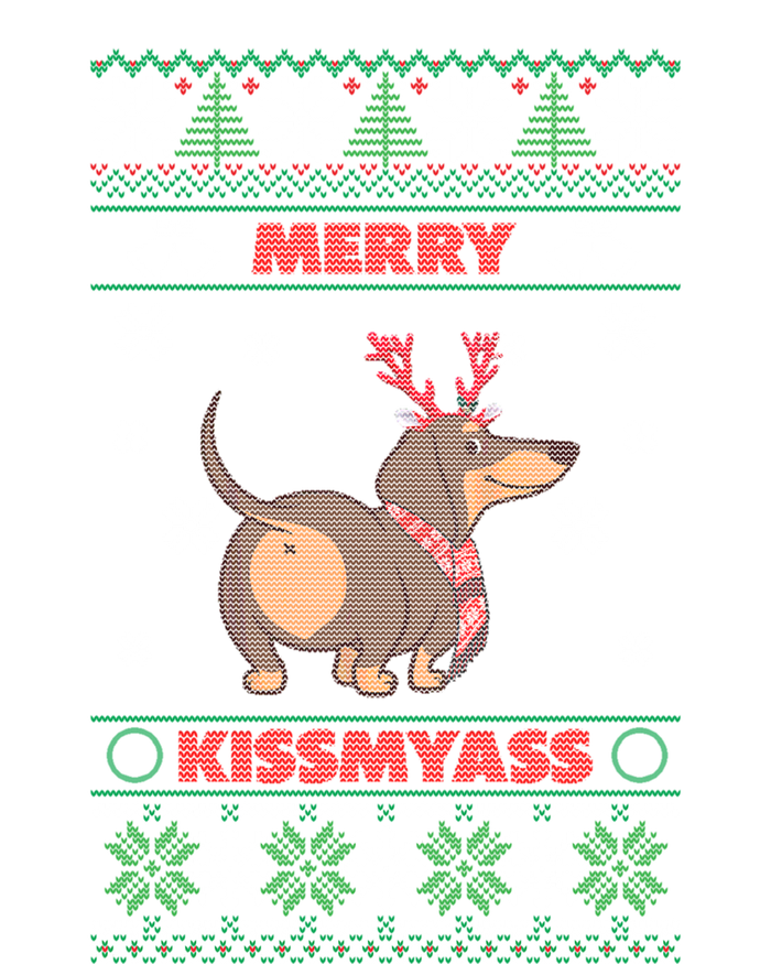 Merry Myass Funny Ugly Christmas Dachshund Dog Lovers Funny Gift T-Shirt