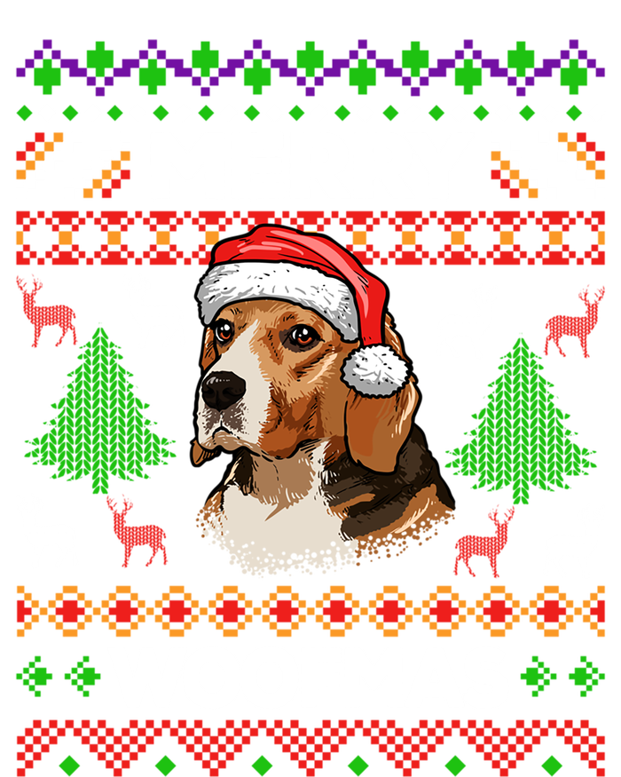 Merry Woofmas Ugly Sweater Christmas Beagle Lover Gift T-Shirt