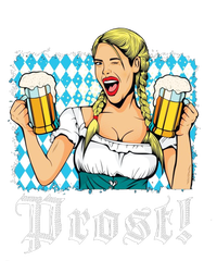 Oktoberfest Beer German Girl Bavarian Flag Drinking Prost T-Shirt