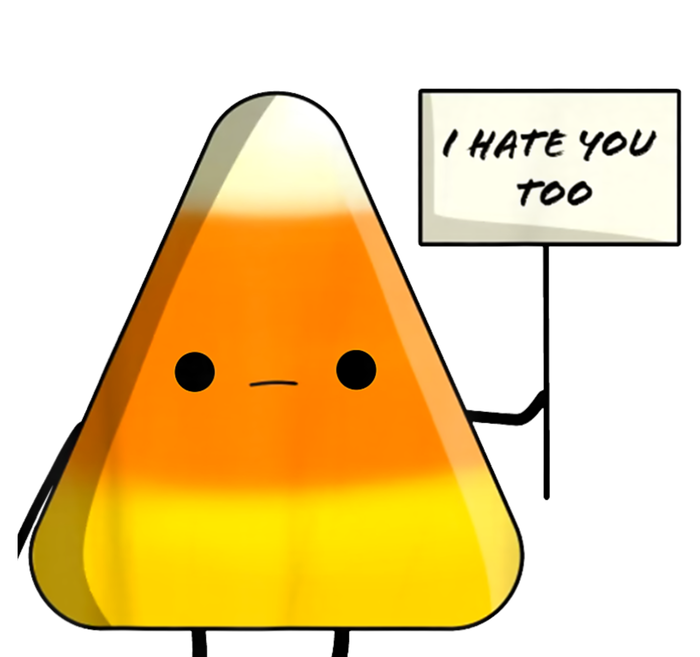 I Hate You Too Funny Halloween Candy Corn Kids Hoodie