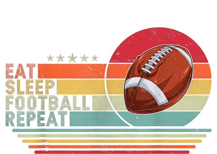 Retro Vintage Eat Sleep Football Repeat American Sport Boy Hoodie