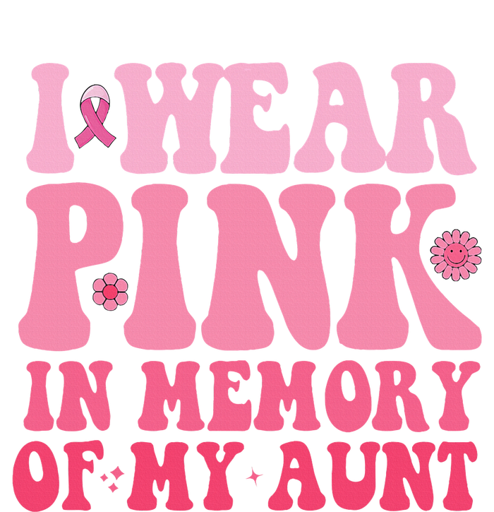 I Wear Pink In Memory Of My Aunt Breast Cancer Aunt Awarenes Hooded Wearable Blanket